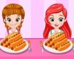 Игра Конкурс Поедания Хот-Дог Принцесс